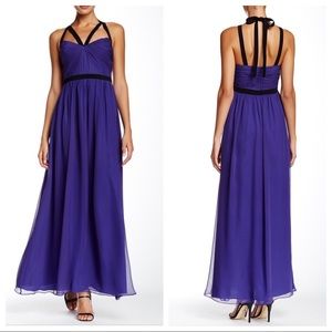 Jill Stuart Silk Halter Ribbon Gown